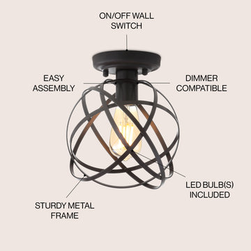 Alma 13" Metal LED Flush Mount